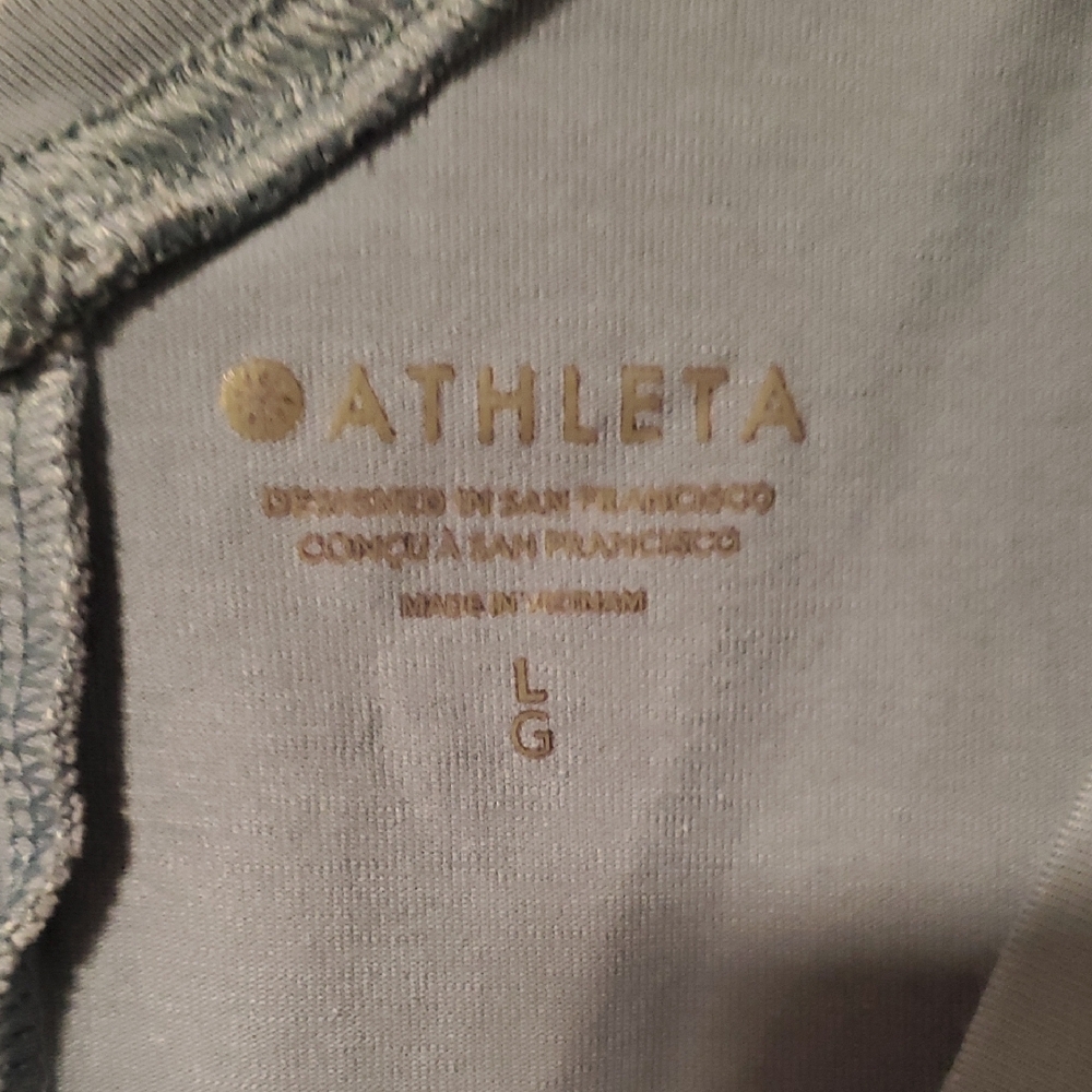Athleta Dusty Blue V-Neck Jumpsuit - Picture 3 of 11